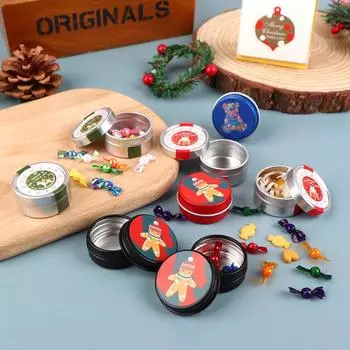 1:12 кукольных миниатюрных рождественских печенья, печенья, конфет, подарочная коробка, жестяная коробка, модель, декор для дома, декоративная игрушка