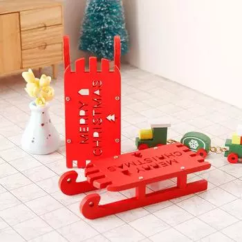 1:12 кукольных миниатюрных саней, саней, рождественских украшений, декоративных игрушек для кукольных домов, аксессуаров one size