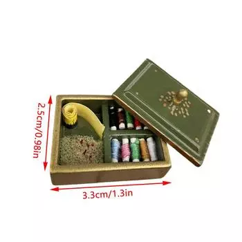 1:12 кукольных миниатюрных винтажных швейных коробок с крышкой, мебель, модель для дома, декор, игрушка, кукольный дом, аксессуары