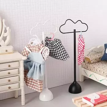 1:12 кукольных облаков вешалка для одежды модель кукольного домика миниатюрная мебель декор игрушки микросцена строительство реквизит белый