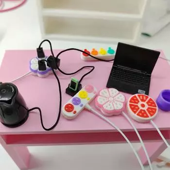 1:12 кукольных розеток для имитации домика с кабелем, миниатюрная кукольная вилка, бытовая техника, аксессуары, декоративный реквизит для микросцен