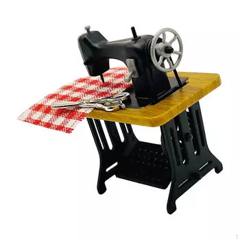 1:12 кукольных швейных машинок для детей, подарочные украшения, винтажная творческая модель, кукольная домашняя сцена жизни, мини