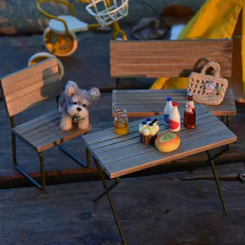 1:12 кукольных столов, стульев, сцены, набор игрушек для улицы, миниатюрная игра для праздничных подарков
