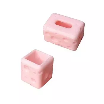 1:12 кукольных сырных коробок для салфеток держатель для ручек модель набор кукольный домик мини мебель декор игрушка кукольный домик микро сцена орнамент розовый