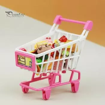 1:12 кукольных тележек, высокая насыщенность, креативная ручная работа, милый мини-кукольный домик, тележка для покупок в супермаркете, реквизит для сцен
