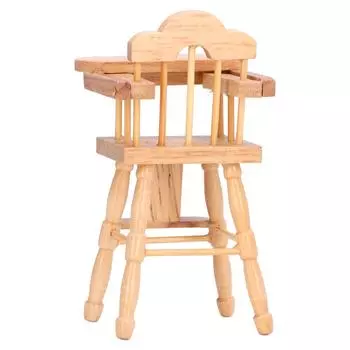 1:12 Кукольный детский обеденный стульчик Миниатюрный детский стульчик Мебель Модель Украшения Аксессуар