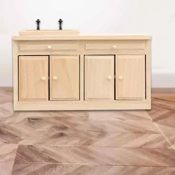 1/12 Кукольный Дом Мебель Шкаф Модель Игрушка Микро Сцена Портативный Имитация Деревянного Шкафа для 7.1cmx4.8cmx7.6cm