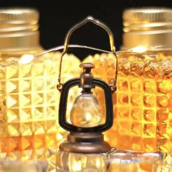 1:12 Кукольный дом, миниатюрная модель сцены, аксессуары для кукольного домика, мини-ретро масляная лампа чёрный