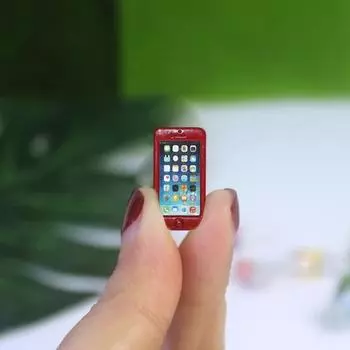 1:12 кукольный дом, модель телефона, высокая имитация кукольного домика, цифровой продукт, мини-размер, миниатюрная модель мобильного телефона, аксессуары для кукольного домика розы красного