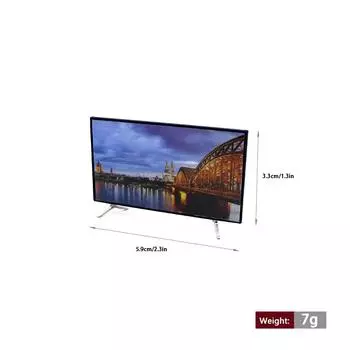 1:12 Кукольный Дом Телевизор Имитация Телевизора Мини Телевизор С Подставкой Базовая Модель Миниатюрная Мебель Кукольный Домик Гостиная Украшения