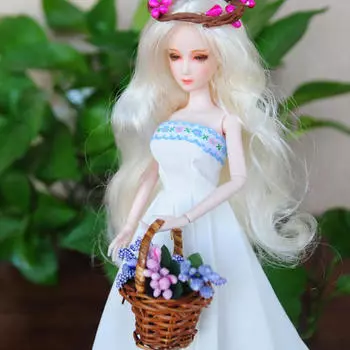 1:12 кукольный дом тканая корзина имитация модели игрушки сказочный сад декор коричневый