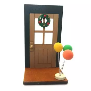1:12 Кукольный дом Воздушный шар Дверь Рождественское украшение Миниатюра Кукольный дом Мебель Аксессуары DIY Сцена Макет