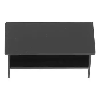 1:12 Кукольный домик Черный акриловый столик Миниатюрный чайный столик Мебель Украшения для кукольного дома Аксессуары