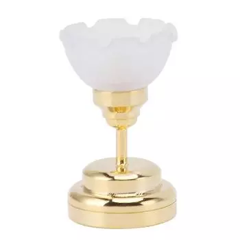 1:12 Кукольный домик Цветок Форма Потолочный светильник Модель Светодиодный Подвесной Светильник Кукольный Дом Украшения Аксессуары