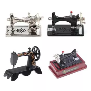 1/12 кукольный домик декор миниатюра игрушка винтажная миниатюрная швейная машинка мебель игрушки подарки для детей ретро игрушки аксессуары