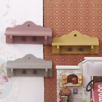 1/12 Кукольный домик Деревянный Настенный Шкаф Вешалка Для Одежды Стеллаж Для Хранения Модель Кукольного Домика Мебель Для Ванной Комнаты Украшения Декор Для Гостиной