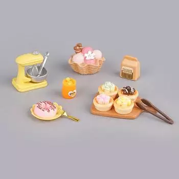1/12 кукольный домик десерт столовые приборы набор для выпечки кукольный домик имитация миниатюрная кухня десерт магазин еда украшения ролевые игры игрушка A2