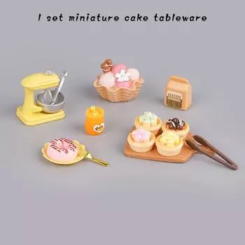 1/12 кукольный домик десерт столовые приборы набор для выпечки кукольный домик имитация миниатюрная кухня десерт магазин еда украшения ролевые игры игрушка