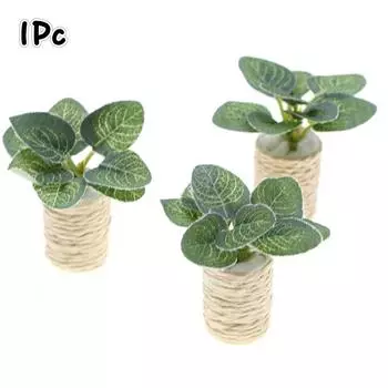 1/12 кукольный домик имитация черепахи лист зеленое растение в горшке модель кукольный домик мини бонсай модель кукольный домик сад гостиная сцена декор