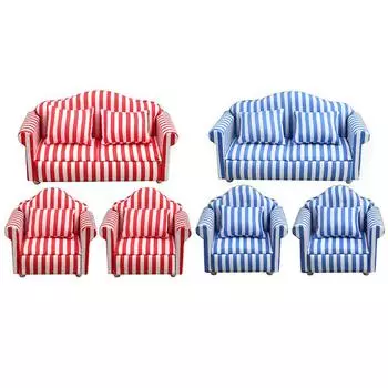 1/12 кукольный домик имитация дивана модель кукольный дом миниатюрный одноместный/двуспальный диван гостиная мебель декор микросцена реквизит