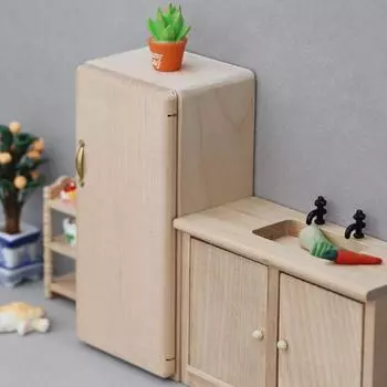 1/12 кукольный домик имитация холодильника модель кукольный домик миниатюрная кухонная мебель украшения кукольный домик аксессуары для дома