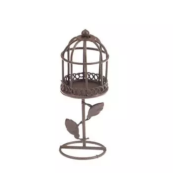 1/12 кукольный домик имитация мини металлическая клетка для птиц модель кукольный домик фея сад украшения микро ландшафт клетка для птиц поделки украшения кофейный