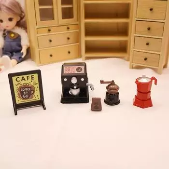 1/12 кукольный домик имитация мини кофемашина набор кукольный домик кофейня сцены украшения кукольный домик декор аксессуары