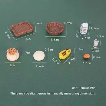 1/12 кукольный домик имитация мини булочки кукуруза яйцо молоко завтрак модель кукольный домик кухня еда украшения детские ролевые игры игрушки