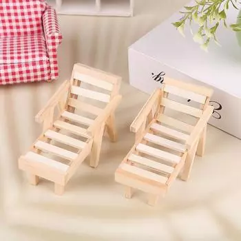 1/12 кукольный домик имитация пляжного кресла шезлонги модель кукольного домика мини мебель украшения кукольные домики аксессуары