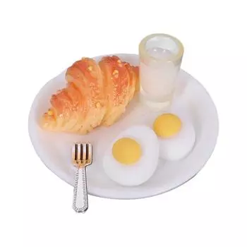 1/12 кукольный домик имитация завтрака мини паровые булочки яйцо хлеб молоко модель кукольный домик кухня сцена украшения ролевые игры игрушки