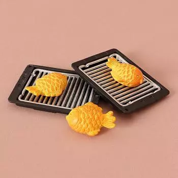 1/12 кукольный домик имитация жареной рыбы гриль гриль кукольный домик миниатюрные кухонные украшения кукольный домик еда аксессуары