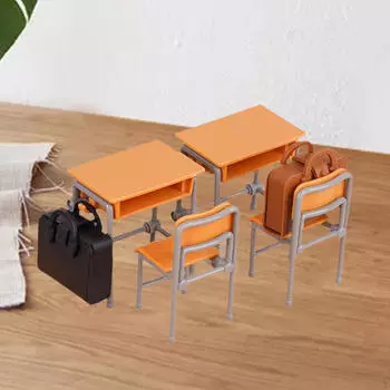 1/12 Кукольный домик Классная парта стул Модель,Мальчики Девочки Украшения,Сценические аксессуары для Микро