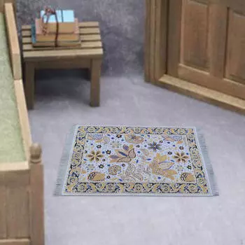 1/12 кукольный домик ковер мебель одеяло миниатюрный коврик дверной коврик для кукольного домика столовая Style A