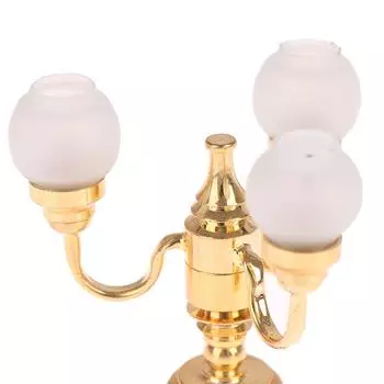 1:12 Кукольный домик Мини 3-х ламповый потолочный светильник Люстра Светодиодная лампа Настенный светильник Домашний декор