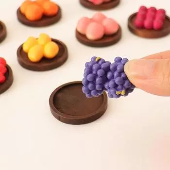 1/12 кукольный домик мини фруктовый поднос фруктовая тарелка модель кукольный домик украшения дома аксессуары кукольный домик сцена фото реквизит