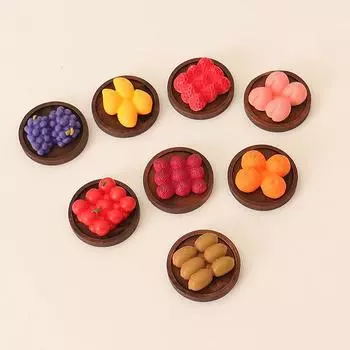 1/12 кукольный домик мини фруктовый поднос фруктовая тарелка модель кукольный домик украшения дома аксессуары кукольный домик сцена фото реквизит A4