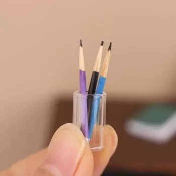 1/12 кукольный домик мини карандаш держатель набор кукольный домик школьные канцелярские принадлежности кукольный домик украшения аксессуары детская ролевая игрушка one size