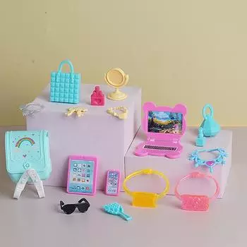 1/12 кукольный домик, мини-кукла, товары для игрового дома, кукольный домик, имитация куклы, ожерелье, компьютерный телефон, кошелек, игрушки, аксессуары, реквизит