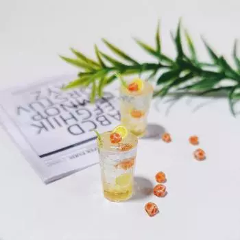 1/12 кукольный домик мини лимонный чай чашка напиток модель кукольный домик кухня напитки украшения игрушки микро сцена строительство реквизит