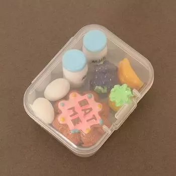 1/12 кукольный домик мини яйцо молоко хлеб фрукты коробка набор кукольная кухня еда украшения кукольный домик пикник аксессуары one size