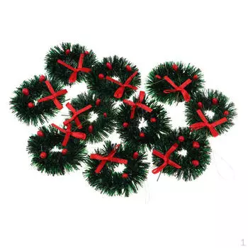 1/12 кукольный домик мини сосновый рождественский венок кукольный домик рождественская елка декор 10 шт