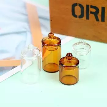 1:12 кукольный домик, мини-стеклянная банка для конфет, бутылка для хранения кофейных зерен, кухонный декор, игрушка 1#