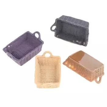 1/12 кукольный домик миниатюра мини смоляная корзина для хранения модель аксессуары игрушки