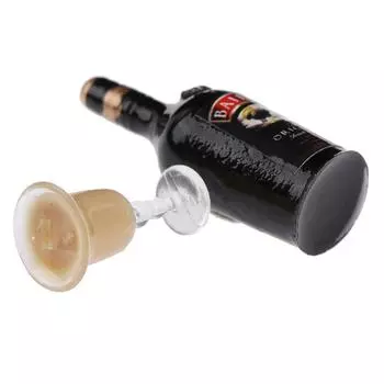 1/12 кукольный домик, миниатюрная бутылка вина, набор с чашкой, имитация напитков, модель игрушки