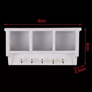 1/12 Кукольный домик Миниатюрная кухня Деревянная настенная полка Белый 1:12 кукольных домиков, украшения, аксессуары, игрушки, подарок для детей