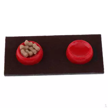 1/12 кукольный домик, миниатюрная миска для корма для собак, декор для наружного сада