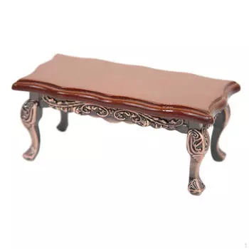 1/12 Кукольный домик Миниатюрная модель Стол Прямоугольный стол Кукольные аксессуары Украшения Small