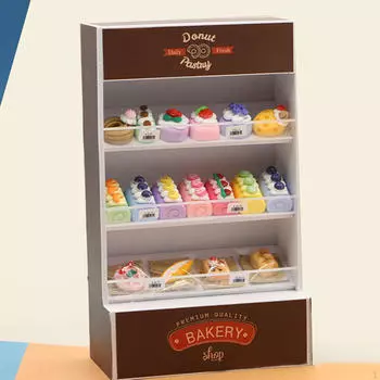 1/12 кукольный домик миниатюрная модель хлебница мебель игрушка микропейзаж кукольные аксессуары Brwon