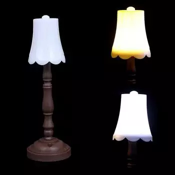 1/12 кукольный домик миниатюрная светодиодная лампа торшер для куклы домашний декор игрушка Warm light белый