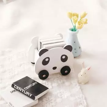 1:12 кукольный домик, миниатюрная тележка с пандой, стеллаж для хранения с жирафом, модель, мебельный декор, игрушки, аксессуары для кукольного дома 5.1*6.6*3.6cm